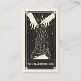 Affärskortet Celestial Tarot Hairdresser Black Visitkort