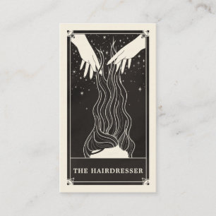 Affärskortet Celestial Tarot Hairdresser Black Visitkort
