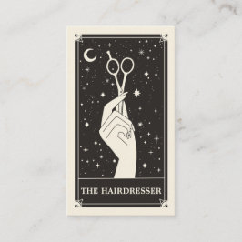 Affärskortet Celestial Tarot Hairdresser Black Visitkort