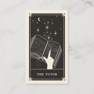 Affärskortet Celestial Tarot Tutor Visitkort