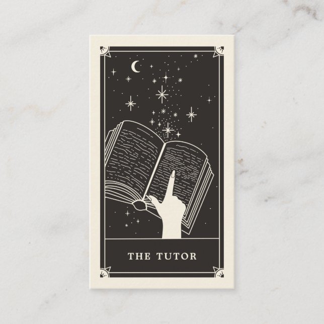 Affärskortet Celestial Tarot Tutor Visitkort (Framsida)