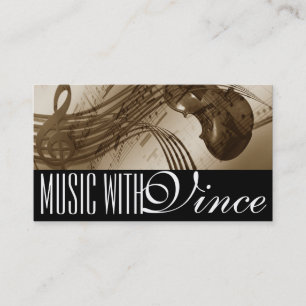 Affärskortet Cello Violin Instructor Music Studio Visitkort