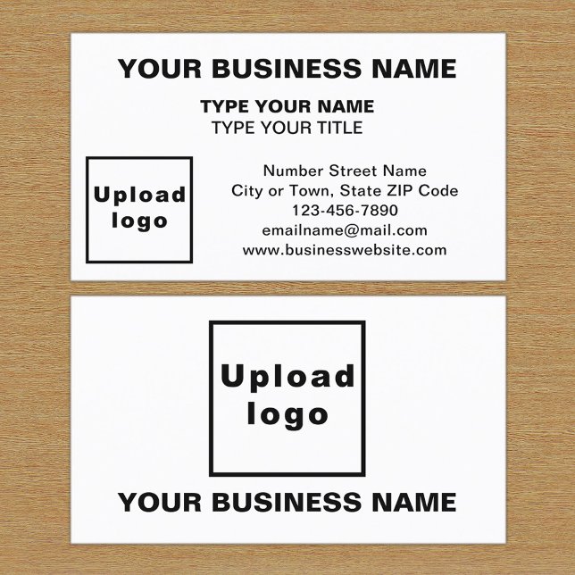 Affärskortet Centrera justerat Stil White Visitkort (The front and back of the white business card)