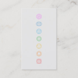 Affärskortet Chakras Minimalist Meditation Visitkort