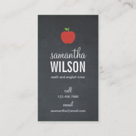 Affärskortet Chalkboard Apple Teacher Visitkort
