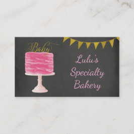 Affärskortet Chalkboard Bakery med kummel Visitkort
