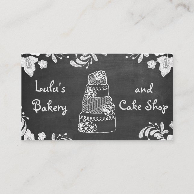 Affärskortet Chalkboard Bakery Visitkort (Framsida)