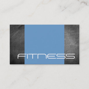 Affärskortet Chalkboard Grått Blue Fitness Sport Visitkort