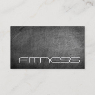 Affärskortet Chalkboard Grått Fitness Sport Visitkort