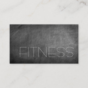 Affärskortet Chalkboard Grått Fitness Sport Visitkort
