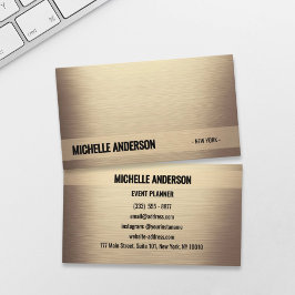 Affärskortet Champagne Guld minimalist Visitkort