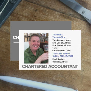 Affärskortet Chartered Accountant Photo Visitkort