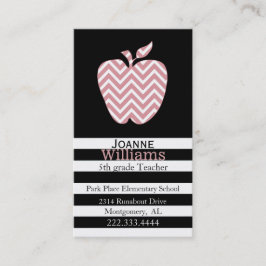 Affärskortet Chevron Apple och Rand Lärare Tidsbeställning Kort