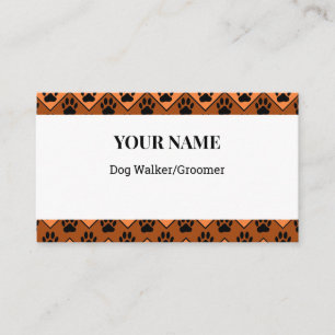 Affärskortet Chevron Dog Walker Groomer Visitkort