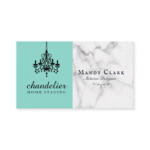 Affärskortet chic Antique Black Chandelier Marble