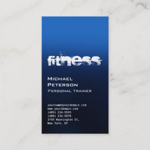 Affärskortet chic Blue Personal Trainer Fitness Visitkort