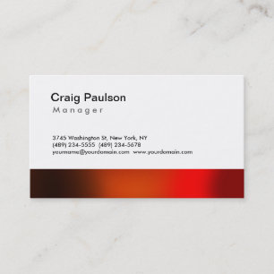 Affärskortet chic Brown Red Orange Rand Manager Visitkort