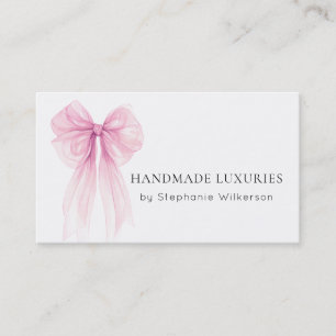 Affärskortet chic Elegant Rosa Bow Visitkort