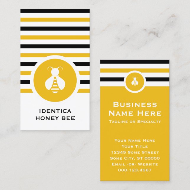Affärskortet Chic HONEY BEE Visitkort (Fram/baksida)