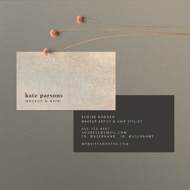 Affärskortet chic Makeup och Hair Stylist Beauty Visitkort (Skapare uppladdad)