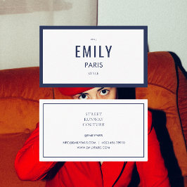 Affärskortet chic Navy Mode Stylist Influencer Visitkort