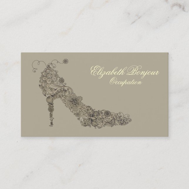 Affärskortet chic Shoe ~ Visitkort (Framsida)
