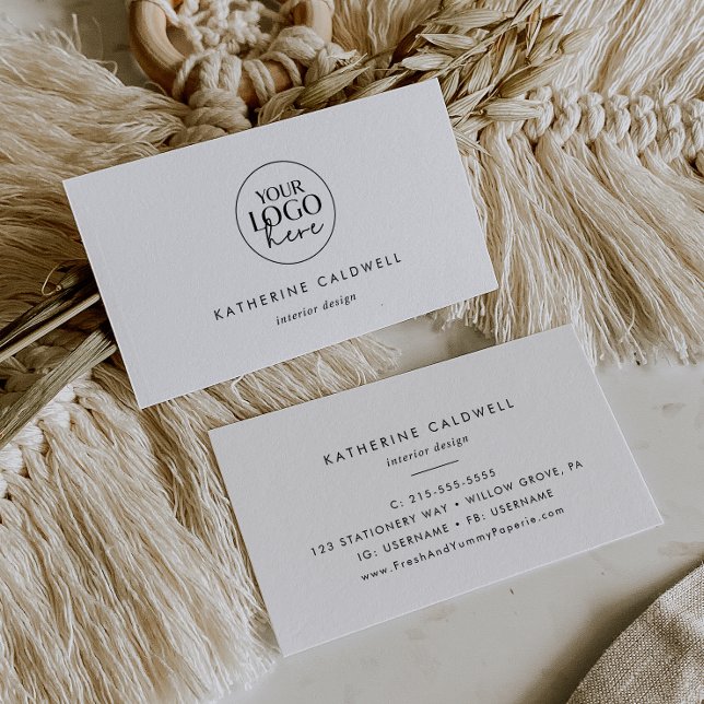 Affärskortet chic Typografi Logotyp Visitkort (Skapare uppladdad)
