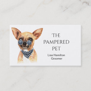 Affärskortet Chihuahua Pet Groomer/Vet/Sitters Visitkort