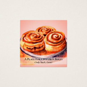 Affärskortet Cinnamon Rolls Fyrkantigt Visitkort