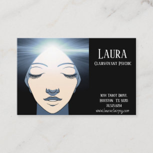 Affärskortet Clairvoyant Psychic Tarot Energy Visitkort