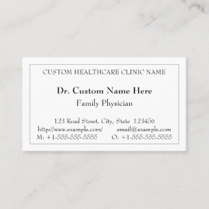 Affärskortet Classic Heathcare Professionell Visitkort