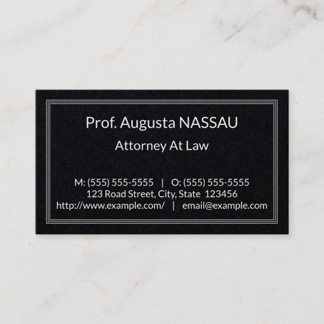 Affärskortet Classic Law Professionell Visitkort (Framsida)