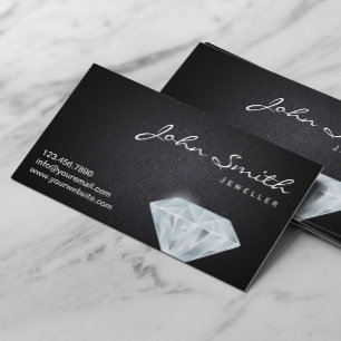 Affärskortet Classy Diamond Jeweler Mörk Visitkort