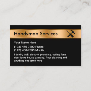 Affärskortet Classy Handyman Services Visitkort