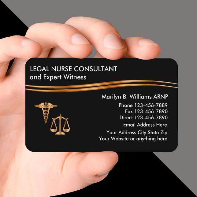 Affärskortet Classy Legal Nurse Practister Visitkort (Skapare uppladdad)