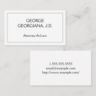 Affärskortet Classy & Minimal Attorney-At Law Visitkort