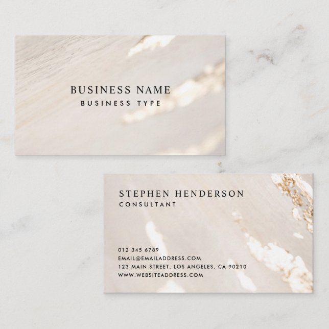 Affärskortet Classy Modern Gold Foil Professionell Visitkort (Fram/baksida)