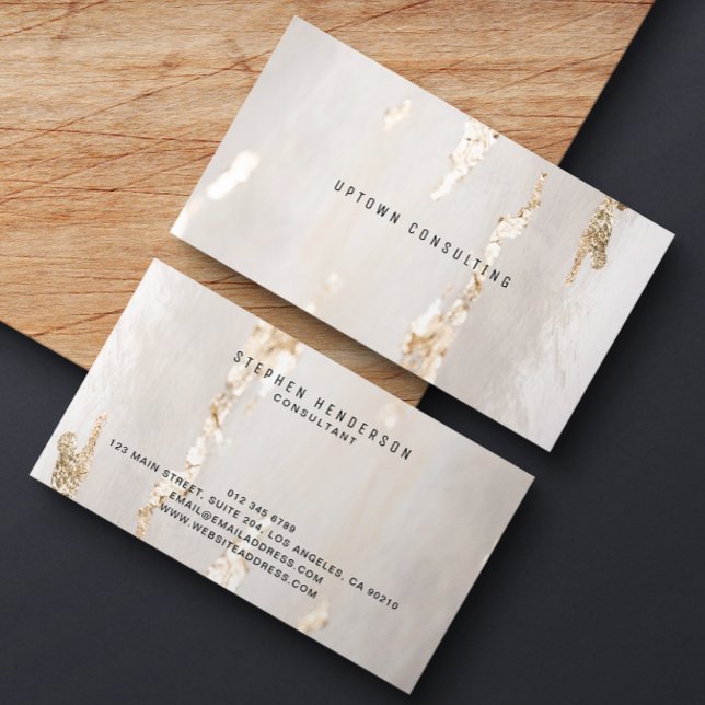 Affärskortet Classy Modern Gold Foil Visitkort (Skapare uppladdad)