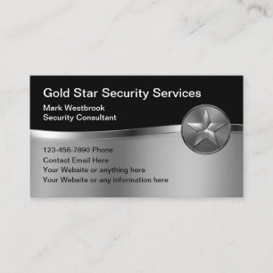 Affärskortet Classy Security Services Star Visitkort