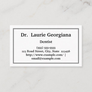Affärskortet Clean & Low Nyckel Dentist Visitkort