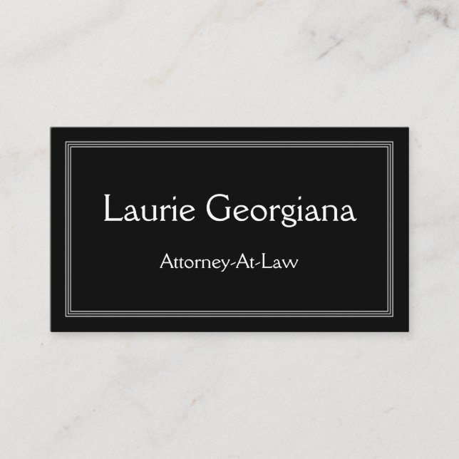 Affärskortet Clean & Modern Attorney-at-Law Visitkort (Framsida)