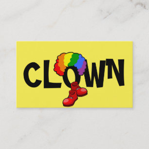 Affärskortet Clown Children's Enterer Circus Visitkort