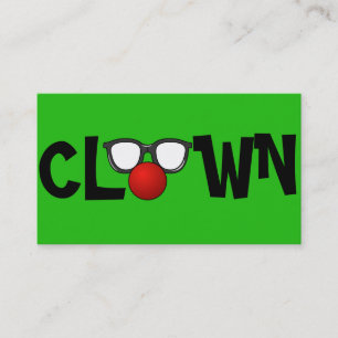 Affärskortet Clown Children's Entertainer Circus Visitkort