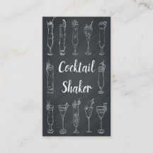 Affärskortet Cocktail Bartender Chalkboard