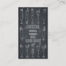 Affärskortet Cocktail Chalkboard Bartender