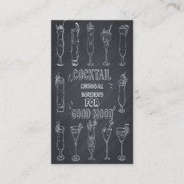 Affärskortet Cocktail Chalkboard Bartender Visitkort
