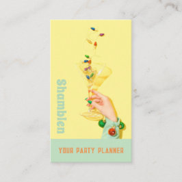 Affärskortet Cocktail Glass Party Planner Visitkort