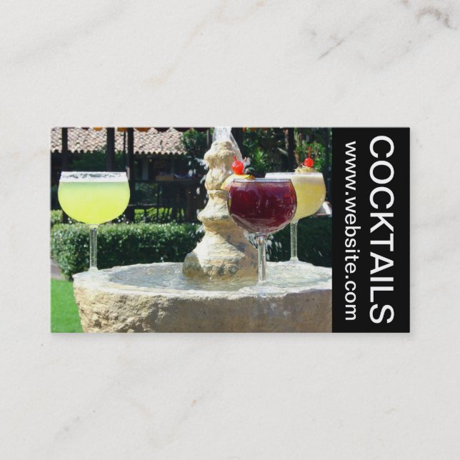 Affärskortet Cocktails and Drinks Visitkort (Framsida)