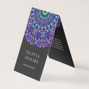 Affärskortet Colorful Gemstone Mandala Visitkort