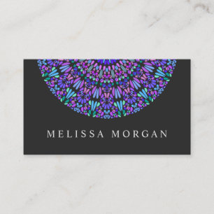 Affärskortet Colorful Petal Mosaic Mandala Visitkort